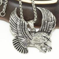 Stainless Steel Jewelry Necklace, 316 Stainless Steel, with Titanium Steel, eagle, fashion jewelry & for man, original color, nickel, lead & cadmium free, Length:Approx 23.62 Inch, Sold By PC