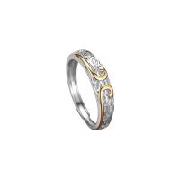 Ezüst ékszer Finger Ring, 925 ezüst, divat ékszerek & egynemű, nikkel, ólom és kadmium mentes, Méret:7, Által értékesített PC