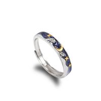 Ezüst ékszer Finger Ring, 925 ezüst, divat ékszerek & egynemű & különböző stílusokat a választás, nikkel, ólom és kadmium mentes, Méret:7, Által értékesített PC
