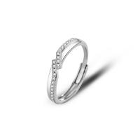 Cubic Zirconia Micro Pave 925 Sterling Silver Rings fashion jewelry & Unisex & micro pave cubic zirconia nickel lead & cadmium free US Ring Sold By PC