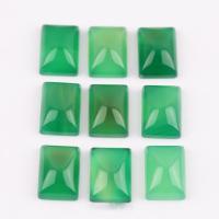 Agate Cabochon, Green Agate, polished, DIY, green, 13x8x7mm, Sold By PC