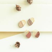 Wood Pendants, with Resin, DIY, 15x23mm, Approx 50PCs/Bag, Sold By Bag