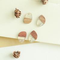 Wood Pendants with Silver Foil & Resin DIY Approx Sold By Bag