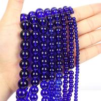 Runde Crystal Beads, Krystal, du kan DIY & forskellig størrelse for valg, Capri Blå, Solgt af Bag