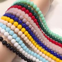 Runde Crystal Beads, Krystal, du kan DIY, flere farver til valg, 8mm, Ca. 51pc'er/Strand, Solgt Per Ca. 38 cm Strand