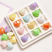 Perles  acrylique plaqué , coeur, DIY, plus de couleurs à choisir, 17.50x18.50mm, Trou:Environ 1.5mm, Vendu par PC