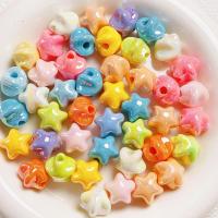 Plated Acrylic Beads, Star, DIY, more colors for choice, 15.50mm, Hole:Approx 3.5mm, Sold By PC