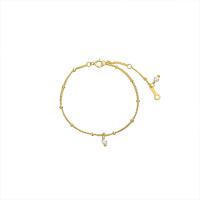 925 Sterling Silver Bangle Bracelet with Plastic Pearl plated for woman Length Approx 19 cm Sold By PC