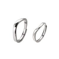 Micro zirconi spianare anelli argento, 925 argento sterlina, placcato, stili diversi per la scelta & Micro spianare cubic zirconia & per la donna, argento, Venduto da PC