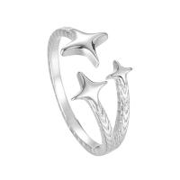 925 Sterling Silver Finger Rings, Star, plated, for woman, more colors for choice, Sold By PC