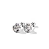 Sterling Silver Κοσμήματα Σκουλαρίκι, 925 Sterling Silver, επιχρυσωμένο, διαφορετικό μέγεθος για την επιλογή & για τη γυναίκα, το χρώμα της πλατίνας, Sold Με Ζεύγος