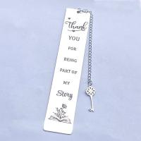 Stainless Steel Bookmark, 304 Stainless Steel, durable & multifunctional, nickel, lead & cadmium free, 26x130mm, Sold By PC