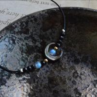Colliers coquillage, Black-Lip-Shell, avec corde de cire & Opaline, fait à la main, Réglable & bijoux de mode & pour femme, protéger l'environnement, sans nickel, plomb et cadmium, Longueur:Environ 68 cm, Vendu par PC