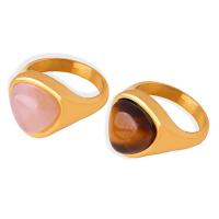 Titantium Steel δάχτυλο του δακτυλίου, Titanium Steel, με Πολύτιμος λίθος, κοσμήματα μόδας & διαφορετικό μέγεθος για την επιλογή & για τη γυναίκα, περισσότερα χρώματα για την επιλογή, Sold Με PC