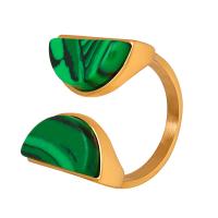 Titantium Steel δάχτυλο του δακτυλίου, Titanium Steel, με τυρκουάζ, κοσμήματα μόδας & για τη γυναίκα, δύο διαφορετικά χρώματα, 16mm, Sold Με PC