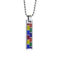 Titanium Steel Pendants, Vacuum Ion Plating, fashion jewelry & for man & enamel, more colors for choice, 10x46x5mm, Sold By PC