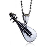 Titanium Steel Pendants Musical Instrument polished fashion jewelry & DIY & Unisex & blacken original color Sold By PC