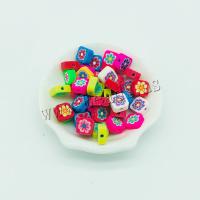 Polimero-Clay-Beads, argilla polimero, Quadrato, DIY, colori misti, 10mm, Appross. 100PC/borsa, Venduto da borsa