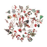 Цинкового сплава Эмаль Кулоны, цинковый сплав, Другое покрытие, Рождественский дизайн & DIY & эмаль & разнообразный, 51ПК/сумка, продается сумка
