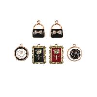 Zinc Alloy Enamel Pendants plated DIY & with rhinestone Approx Sold By Bag
