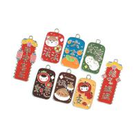 Tibetan Style émail Pendants, alliage de zinc, Placage de couleur d'or, DIY & styles différents pour le choix, plus de couleurs à choisir, Environ 100PC/sac, Vendu par sac