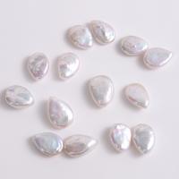Natural Freshwater Pearl Loose Beads Teardrop DIY & no hole white 10-12mm Sold By PC