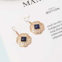 Zinc Alloy Drop Earrings with Natural Stone fashion jewelry & for woman nickel lead & cadmium free Sold By Pair