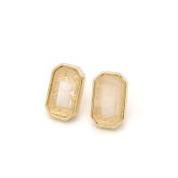 Zinc Alloy Stud Earring with Natural Stone fashion jewelry & for woman nickel lead & cadmium free 16mm Sold By Pair