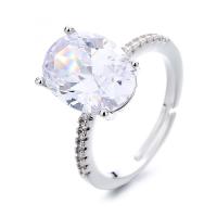 Kubisk Circonia Micro bane messing Ring, mode smykker & Micro Pave cubic zirconia & for kvinde, flere farver til valg, nikkel, bly & cadmium fri, Størrelse:7, Solgt af PC