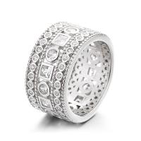 Krychlový Circonia Micro vydláždit mosazný prsten, Mosaz, módní šperky & unisex & různé velikosti pro výběr & micro vydláždit kubické zirkony, nikl, olovo a kadmium zdarma, Prodáno By PC
