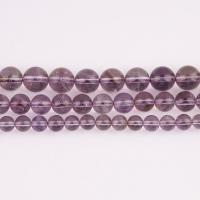 Naturlig ametist pärlor, Rund, polerad, DIY & olika storlek för val, purpur, Såld Per Ca 38 cm Strand