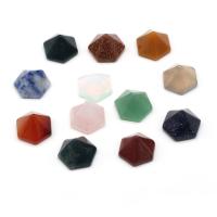 Gemstone Pendants Jewelry, Natural Stone, Conical, DIY & no hole, Random Color, 14mm, Sold By PC