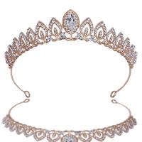 Bridal Tiaras, Tibetan Style, plated, for woman & with rhinestone, more colors for choice, 150x38mm, Sold By PC