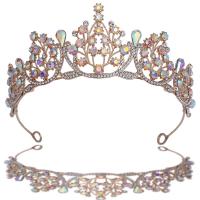Bridal Tiaras, Tibetan Style, plated, for woman & with rhinestone, more colors for choice, 145x61mm, Sold By PC