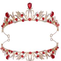 Bridal Tiaras, Tibetan Style, plated, for woman & with rhinestone, more colors for choice, 145x43mm, Sold By PC