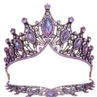 Bridal Tiaras, Tibetan Style, with Amethyst, plated, for woman & with rhinestone, purple, 150x67mm, Sold By PC