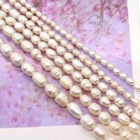 Cultured Rice Freshwater Pearl Beads, DIY & different size for choice, white, Sold Per Approx 38 cm Strand