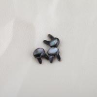 Schwarze Muschelperlen, Hase, DIY, schwarz, 8.90x6.90x3.60mm, verkauft von PC