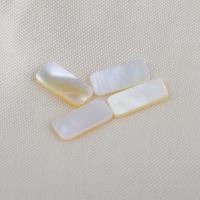 Shell Cabochons, Yellow Shell, Rectangle, DIY, white, 11.10x5.10x0.90mm, Sold By PC