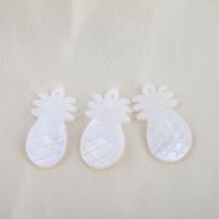 Natural White Shell Pendants, Pineapple, DIY, white, 26.51x7.40x3.10mm, Hole:Approx 1mm, Sold By PC