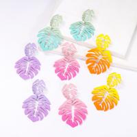 Zinc Alloy Stud Earring Leaf handmade fashion jewelry & for woman nickel lead & cadmium free Sold By Pair