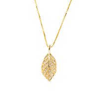 Cubic Zircon Micro Pave 925 Sterling Silver Necklace with 5CM extender chain Leaf plated micro pave cubic zirconia & for woman Length Approx 45 cm Sold By Pair