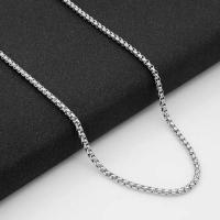 Titanium Steel Necklace, fashion jewelry, nickel, lead & cadmium free, 60cm, Sold By PC
