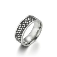 Ring Finger Titantium stali, biżuteria moda & różnej wielkości do wyboru & różne style do wyboru & dla człowieka, bez zawartości niklu, ołowiu i kadmu, sprzedane przez PC