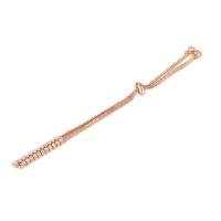 Brass Extender Chain, Adjustable & DIY & micro pave cubic zirconia, nickel, lead & cadmium free, Sold By PC