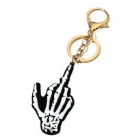 Zinc Alloy Key Clasp Acrylic with Zinc Alloy Hand gold color plated Halloween Design & for woman Sold By PC