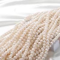 Naturales agua dulce perlas sueltas, Perlas cultivadas de agua dulce, Ligeramente redondo, Bricolaje, Blanco, 8-9mm, Vendido para aproximado 37 cm Sarta