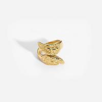 Vinger Ring in edelstaal, 304 roestvrij staal, 18K verguld, mode sieraden & voor vrouw, gouden, Maat:7, Verkocht door PC
