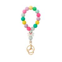 Tibetan Style Key Clasp, Silicone, with Tibetan Style, handmade, fashion jewelry & for woman, multi-colored, Sold Per 19-24 cm Strand