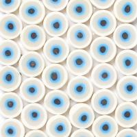 Fashion Evil Eye Jewelry Beads Polymer Clay Flat Round DIY mixed colors 10mm Approx Sold By Bag